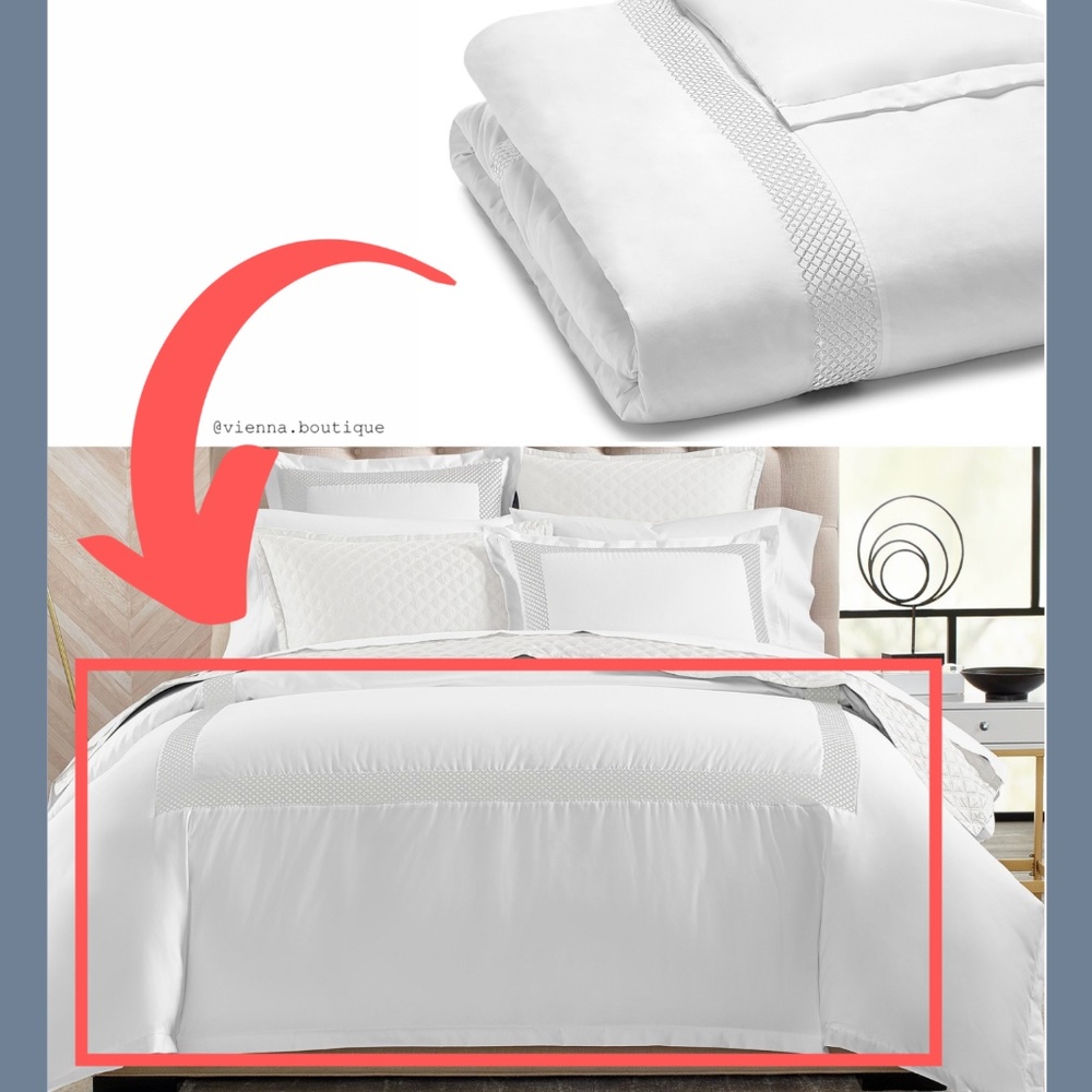 NIB [ KING ] Duvet Cover for Hudson Park Embroidered Geo - Picture 12 of 12